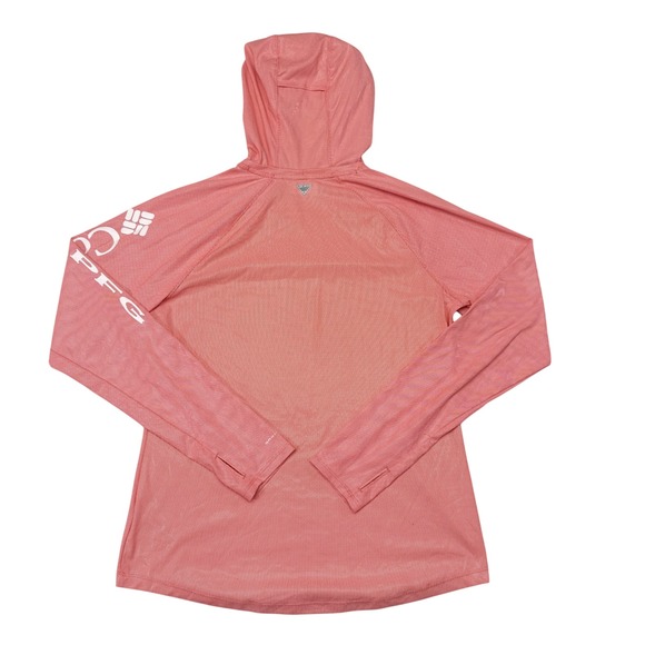 Columbia Hoodie Sweatshirt Womens Size Medium Orange Tidal Deflector Pullover - Picture 2 of 9